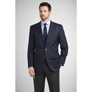 Corneliani Extra‎ Fine Wool Suit Blazer 42R 3 Button Coat Navy Blue Italy